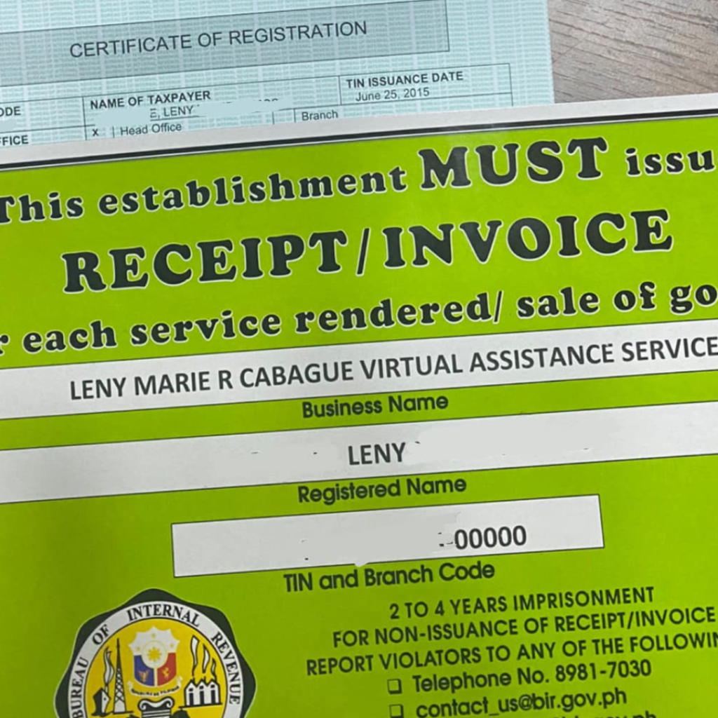 BIR Notice to Issue Receipt